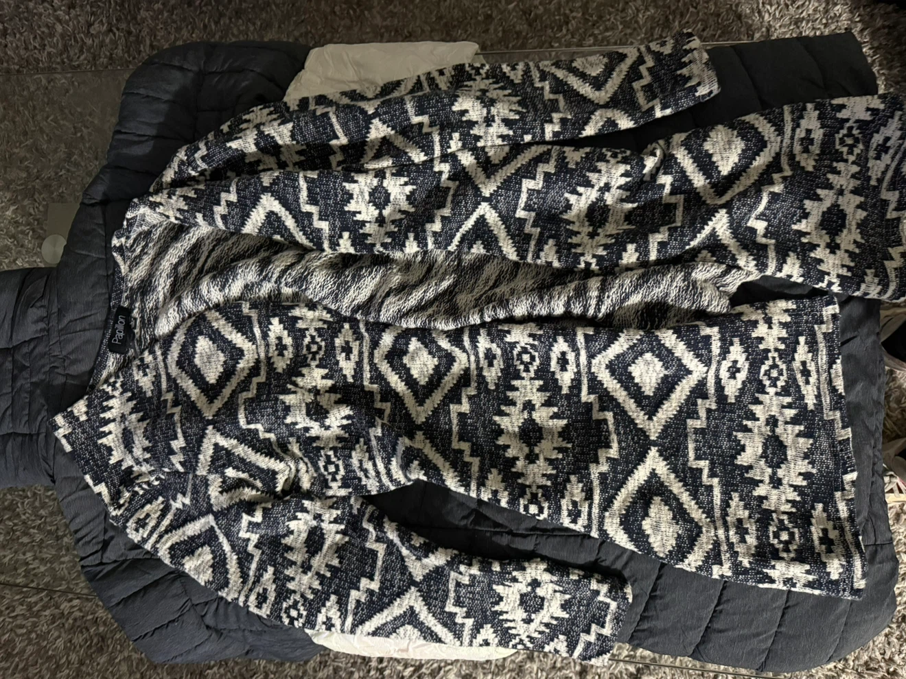 Papillon Patterned Cardigan - Large