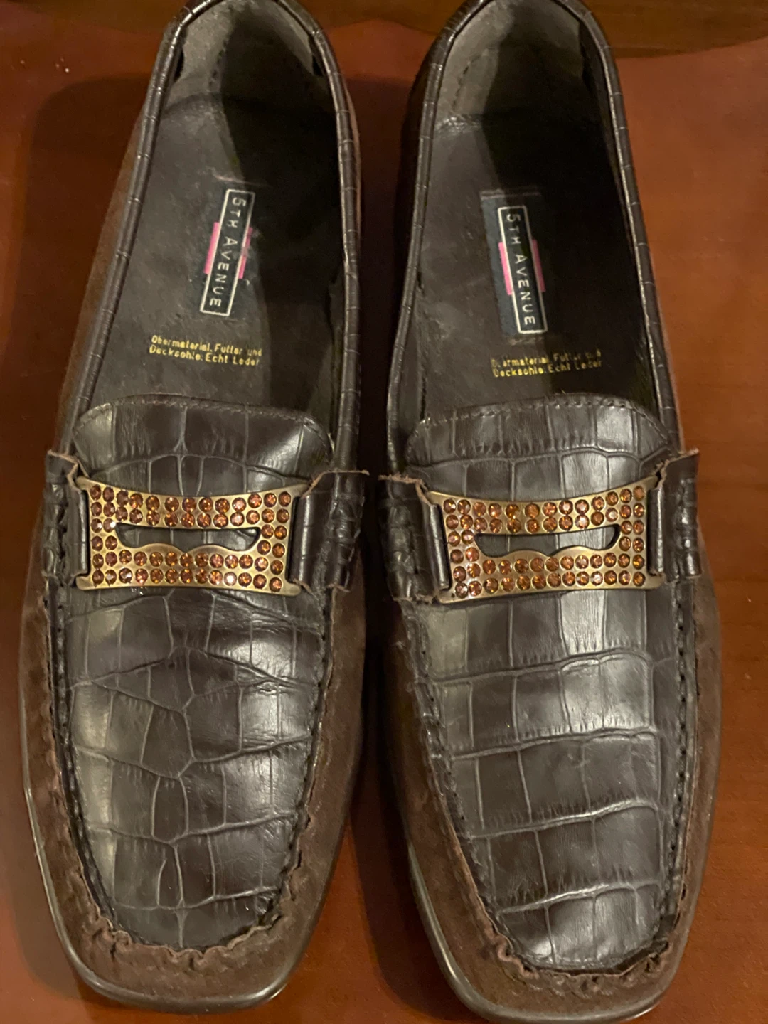 NEW 5th Avenue Brown Leather Loafers