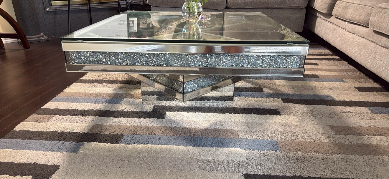 Mirrored Glass Coffee Table - photo 4