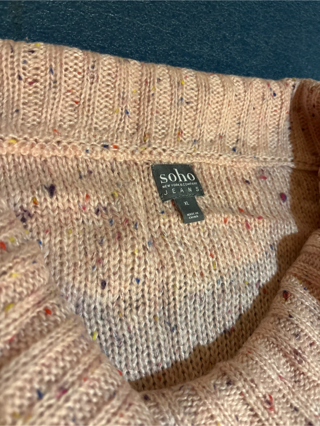 Soho Jeans Cowl Neck Speckled Sweater XL - photo 2