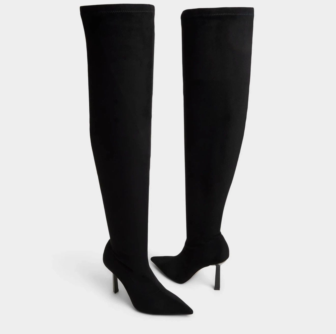 Aldo Black Thigh-High Boots