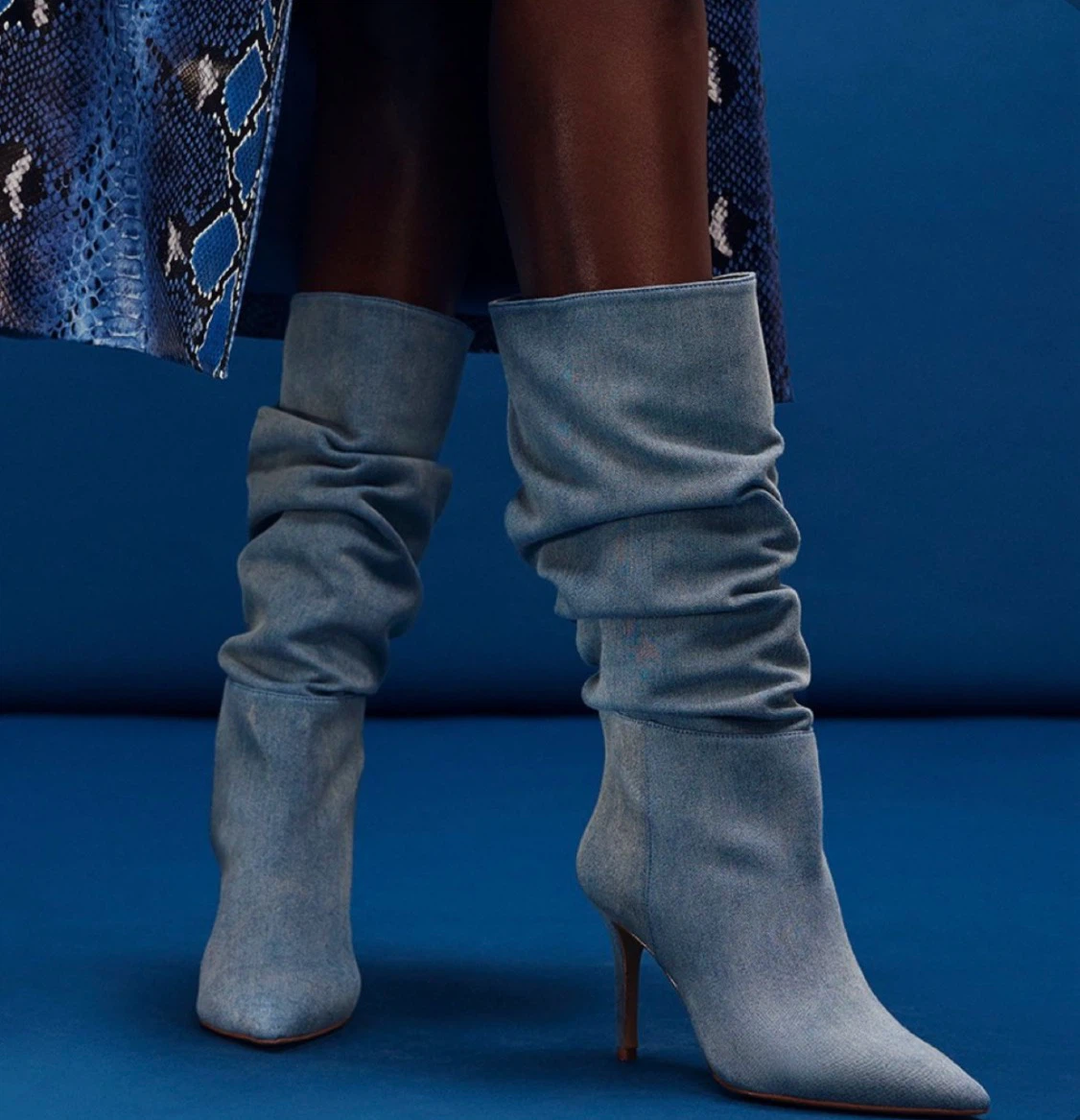 ALDO Denim Slouchy Stiletto Boots - photo 3