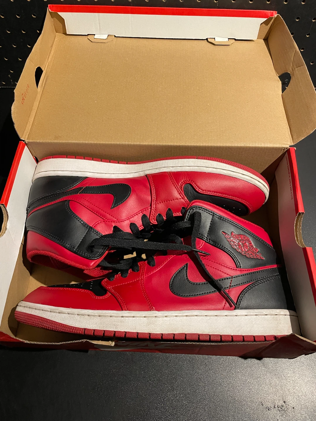 Nike Air Jordan 1 Mid Red and Black