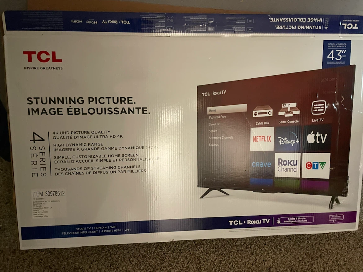 TCL 43-inch 4K Roku TV with Wall Mount - photo 3