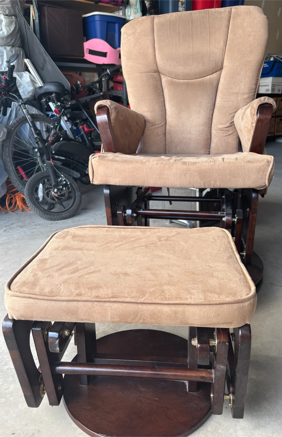 Maternity Glider Rocker Chair and Ottoman