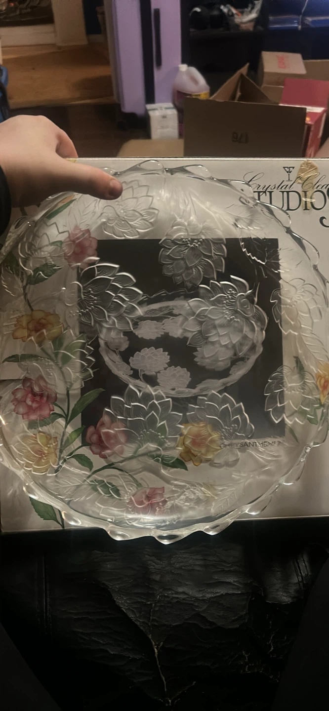 Crystal Clear Studios Chrysanthemum Serving Plate - photo 2