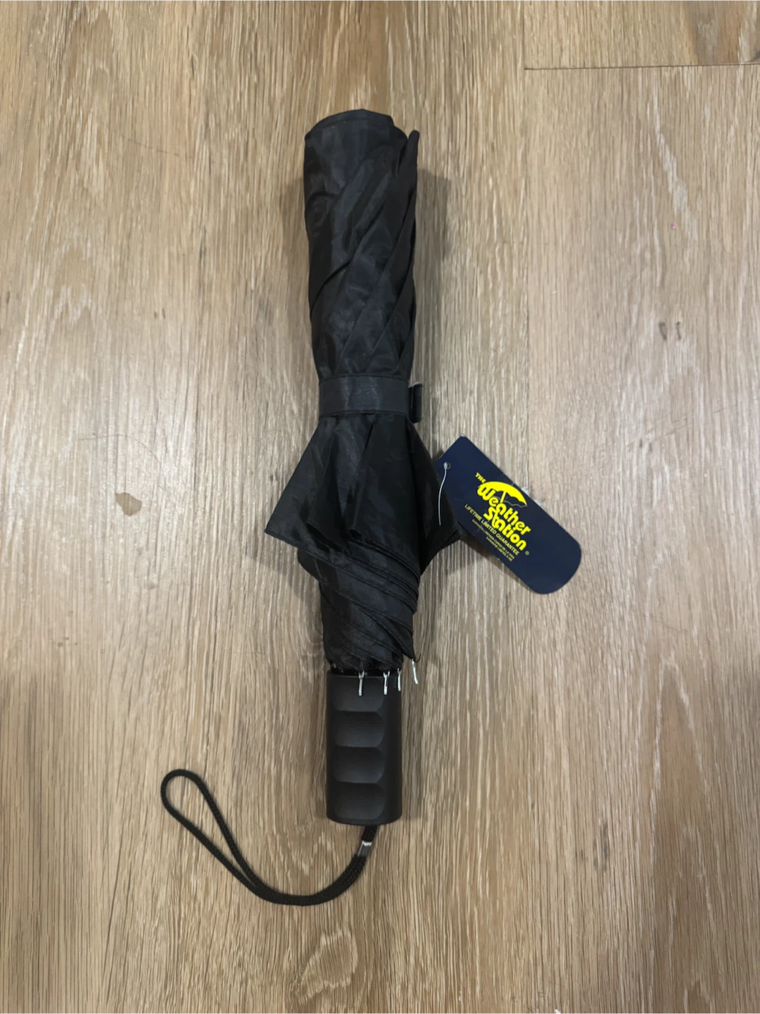Manual Black Compact Umbrella