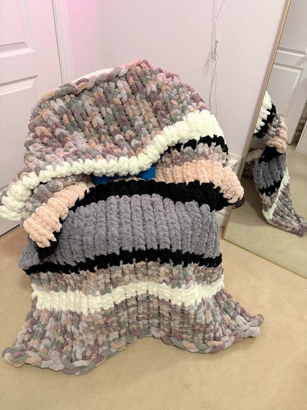 Handmade Chunky Knit Throw Blanket