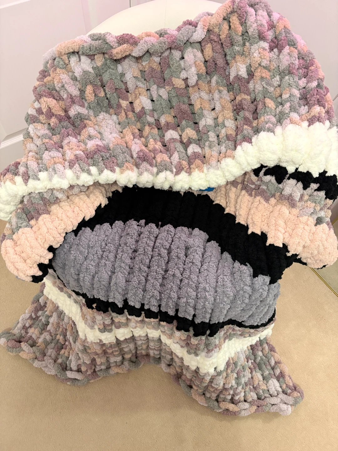 Handmade Chunky Knit Throw Blanket - photo 3