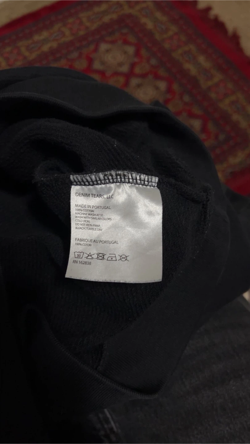 Denim Tears Cotton Hoodie Black - photo 3