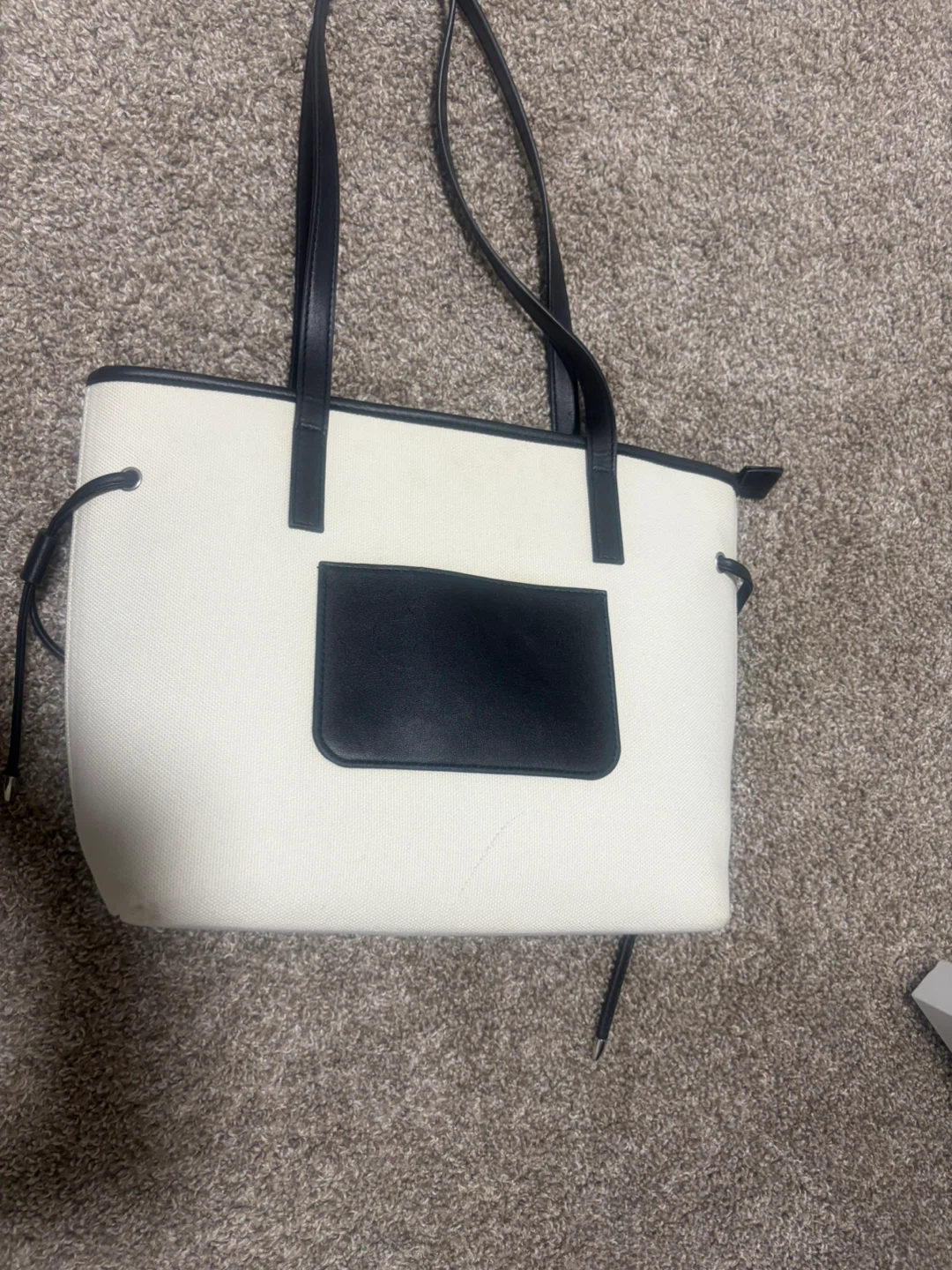 White and Black Tote Bag - photo 3
