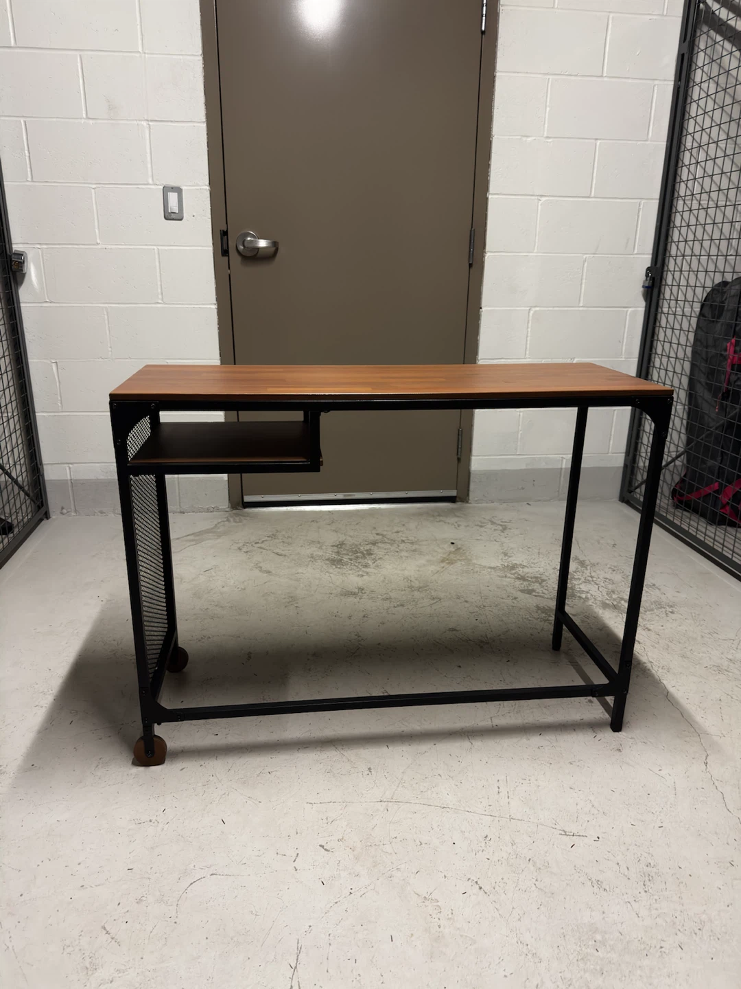 IKEA Industrial style console table with side shelf - photo 3