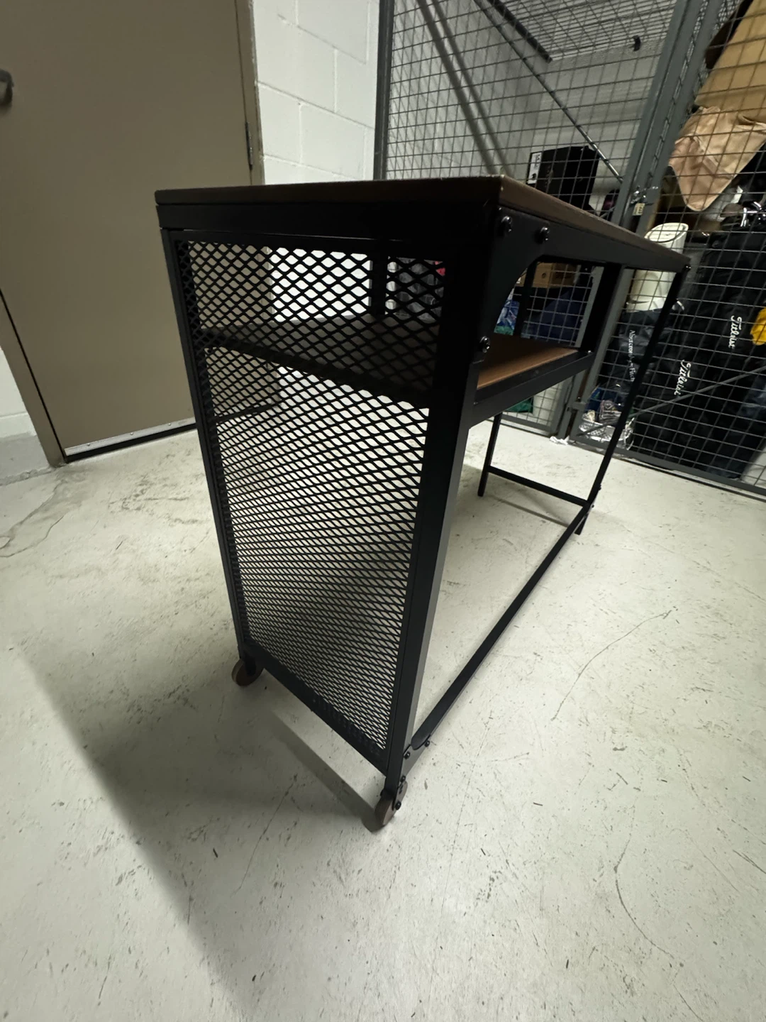 IKEA Industrial style console table with side shelf - photo 5