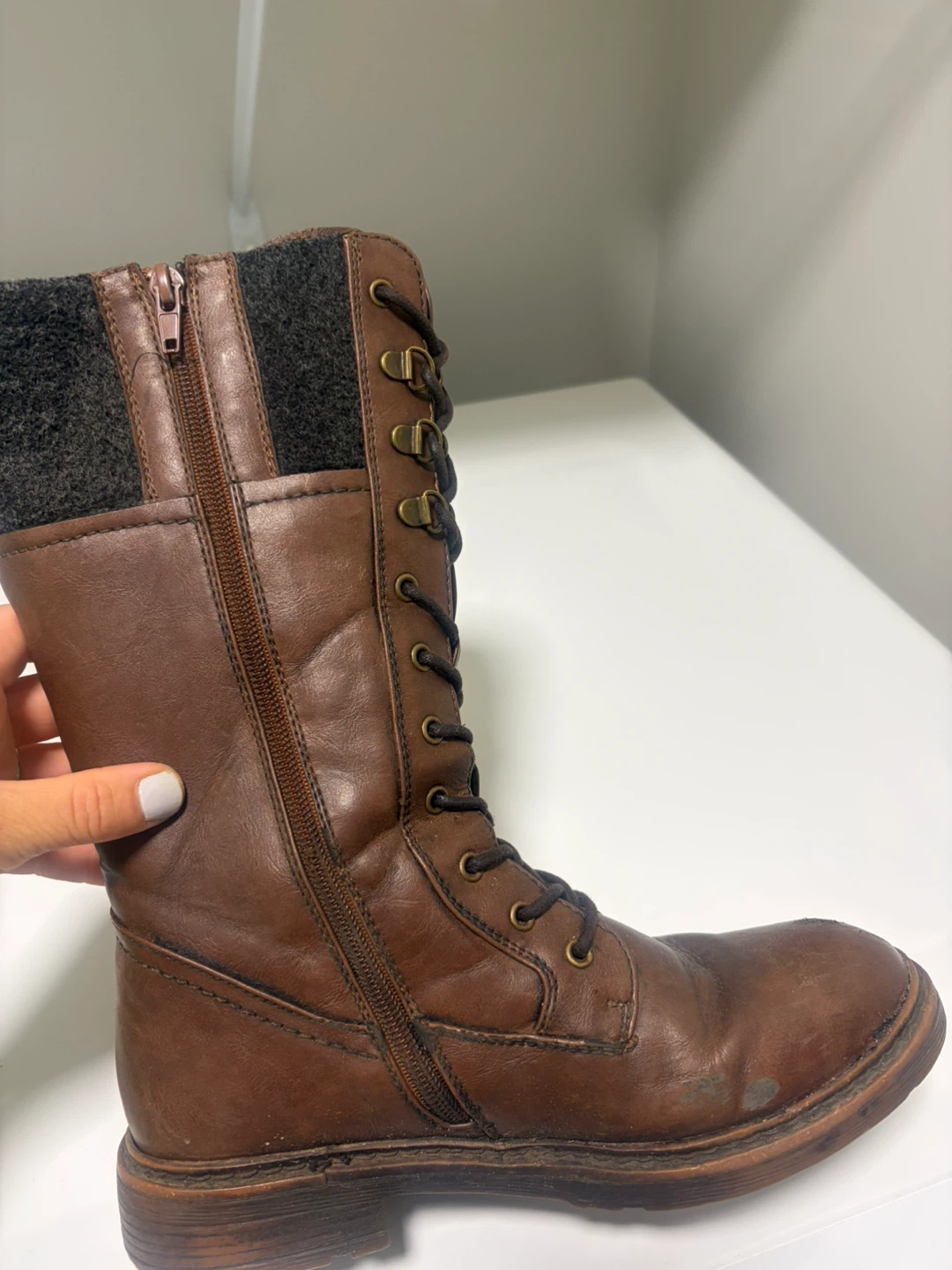 Brown Women's Lace-Up Boots - photo 2