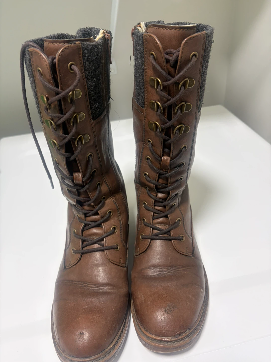 Brown Women's Lace-Up Boots - photo 4