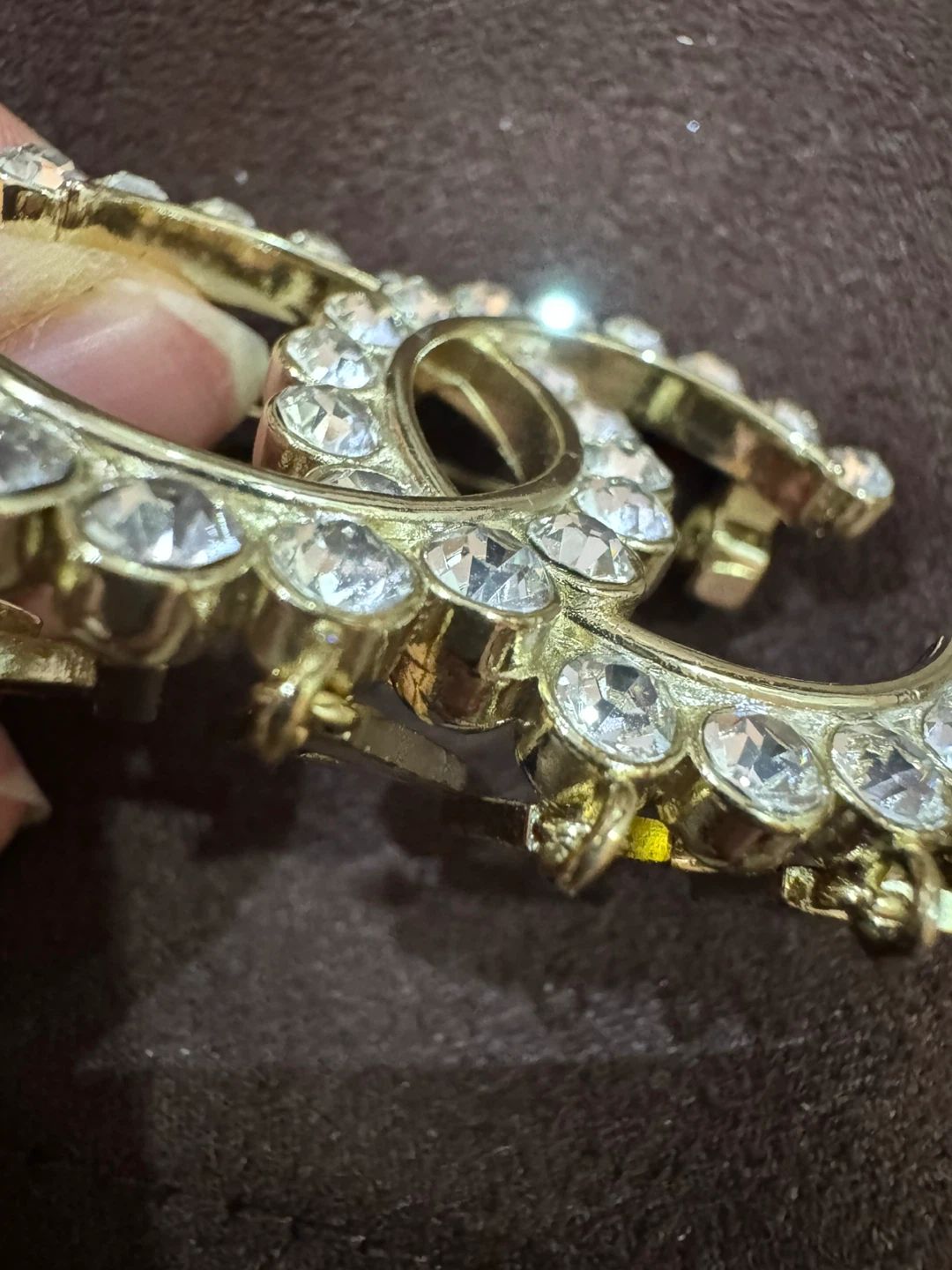 Chanel Crystal CC Dangle Brooch - photo 3