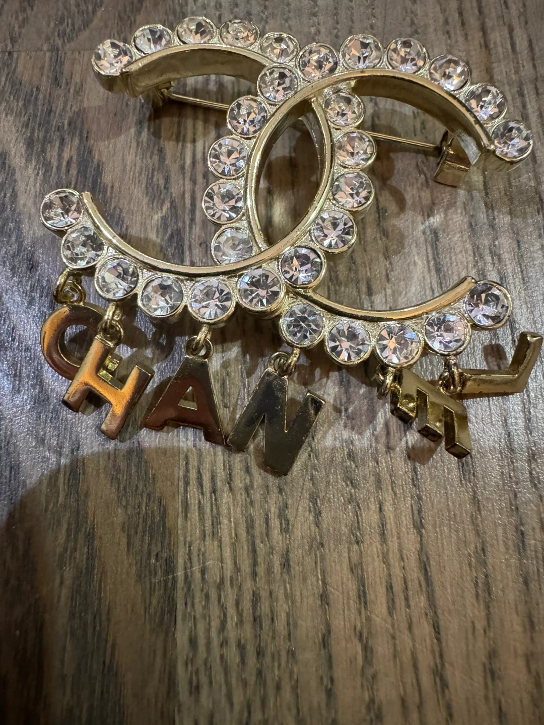 Chanel Crystal CC Dangle Brooch - photo 4