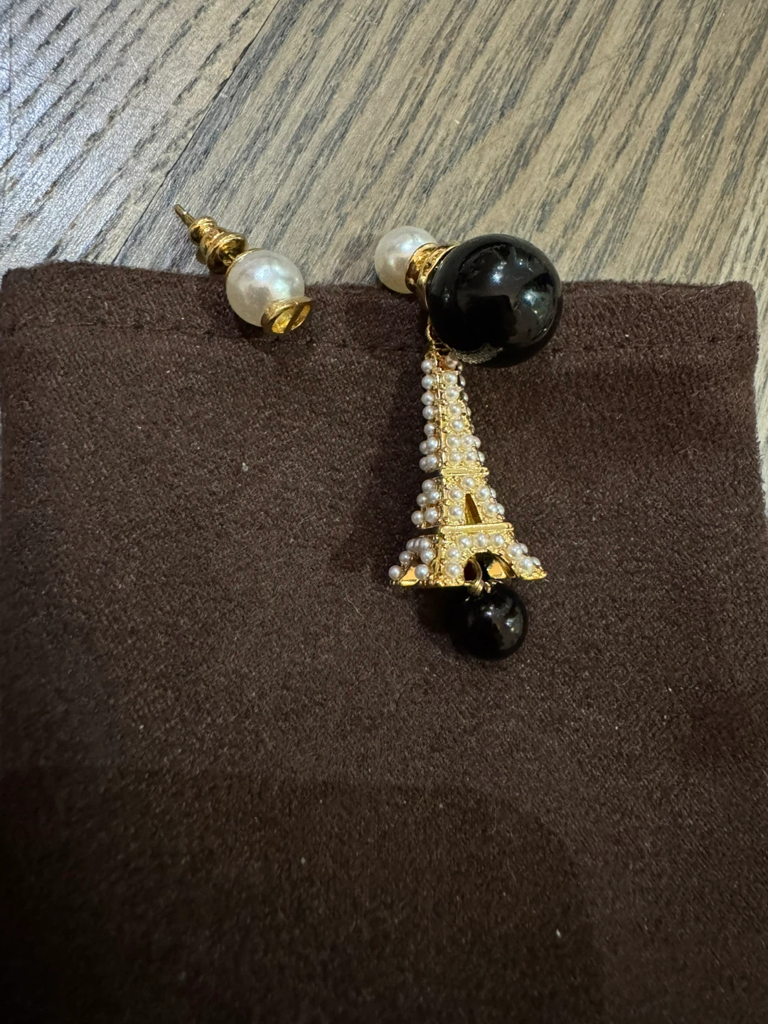 Dior Eiffel Tower Pearl Earrings