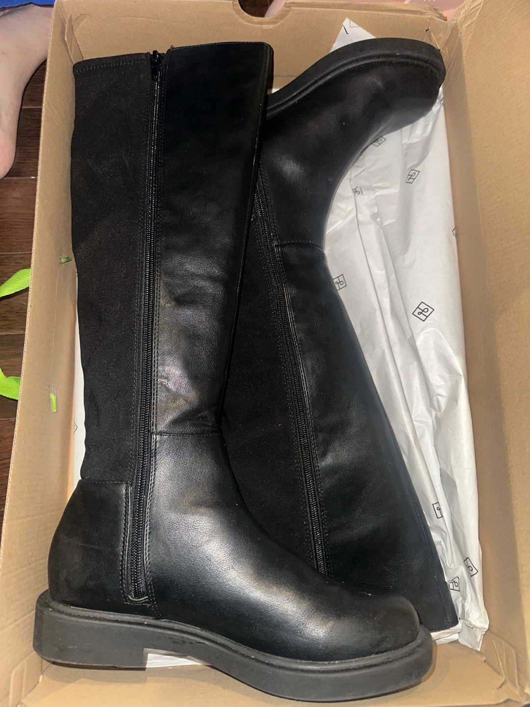 Zaya Black Knee-High Boots Size 7.5