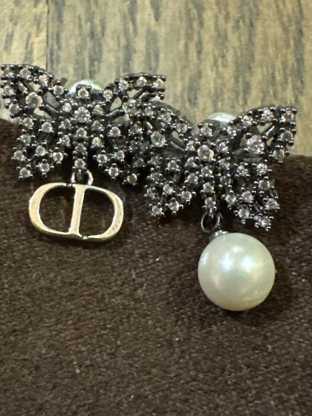 Dior Butterfly Pearl Earrings