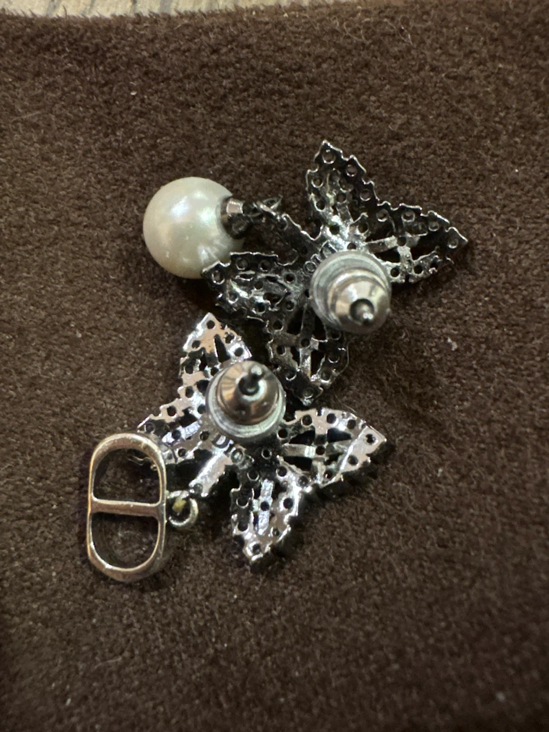 Dior Butterfly Pearl Earrings - photo 3