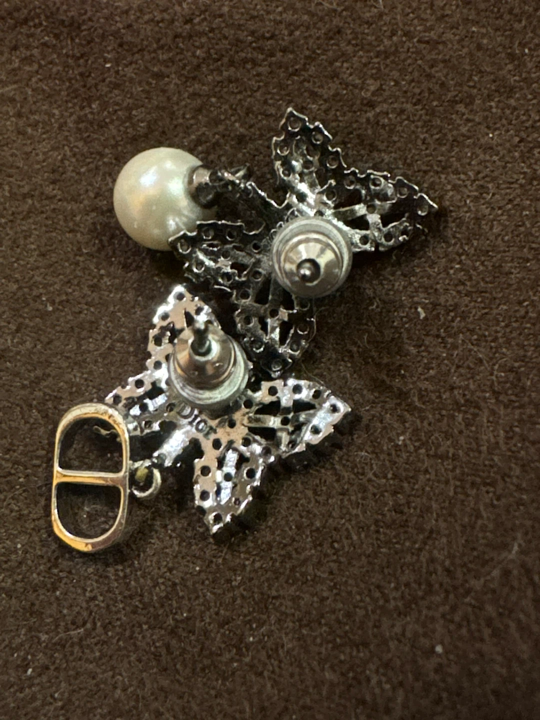 Dior Butterfly Pearl Earrings - photo 5