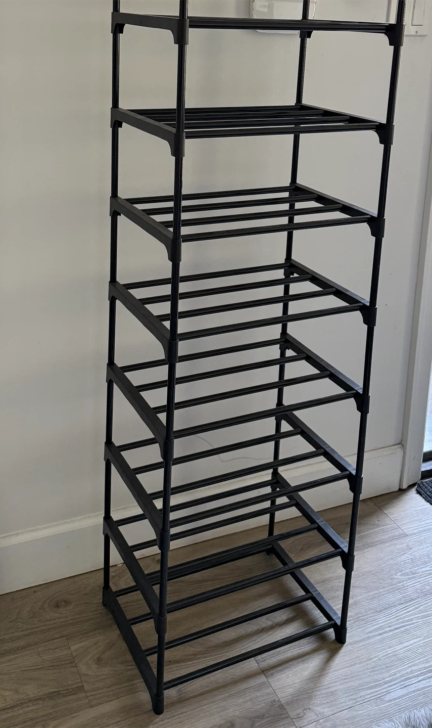 Tall 10-Tier Black Shoe Rack - photo 2