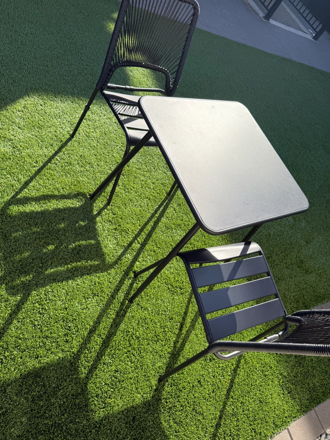Black Outdoor Bistro Set - photo 2