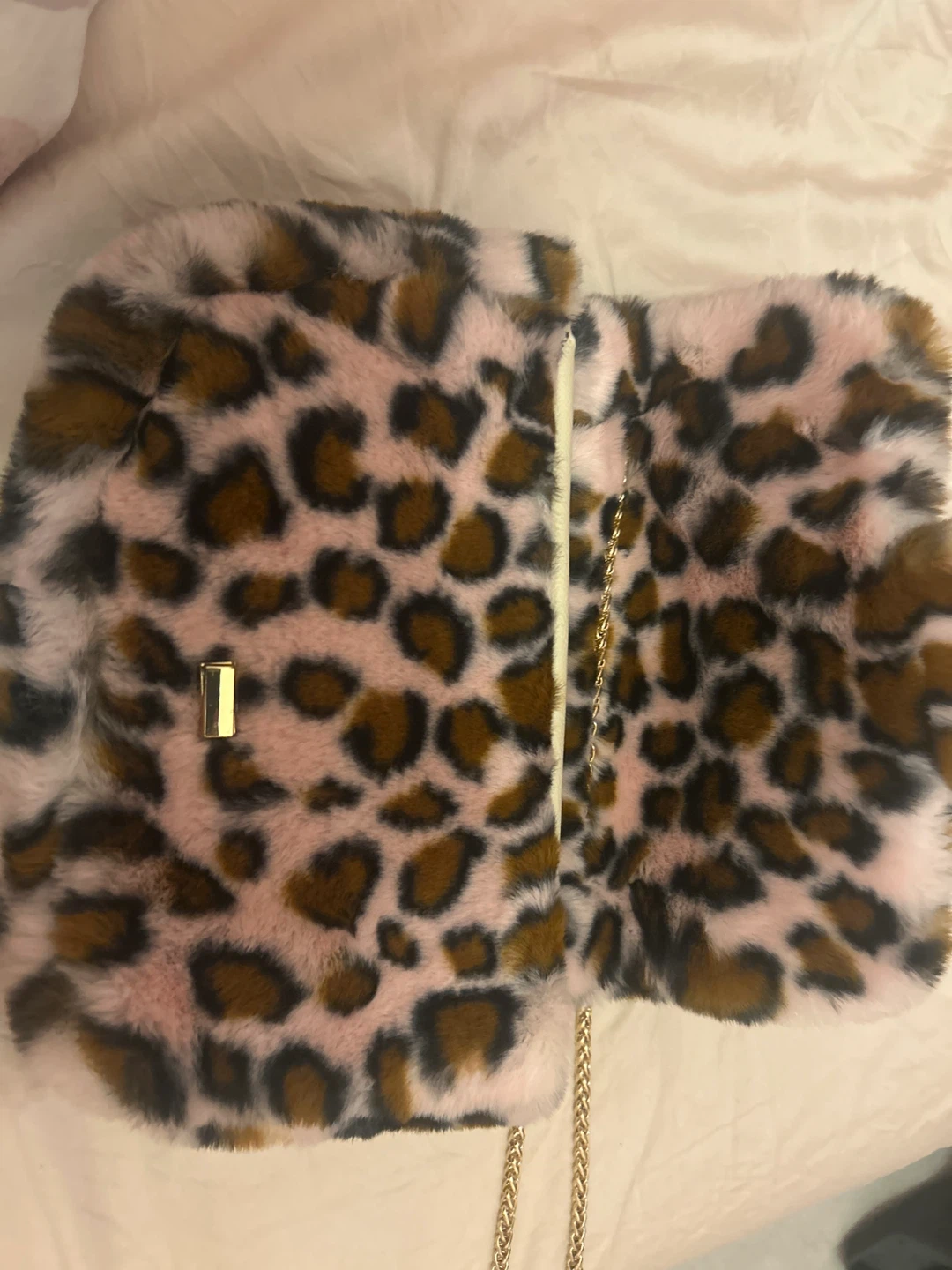 Leopard Print Faux Fur Shoulder Bag - photo 2