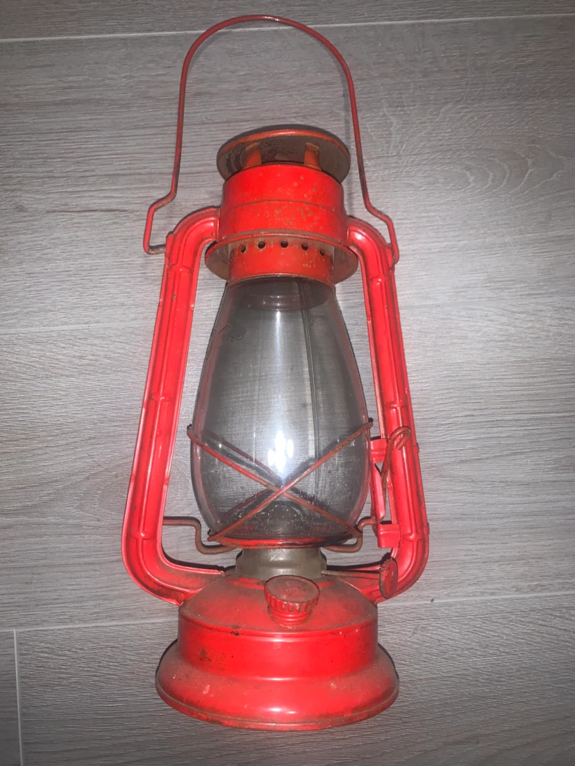 Vintage Red Hurricane Oil Lantern