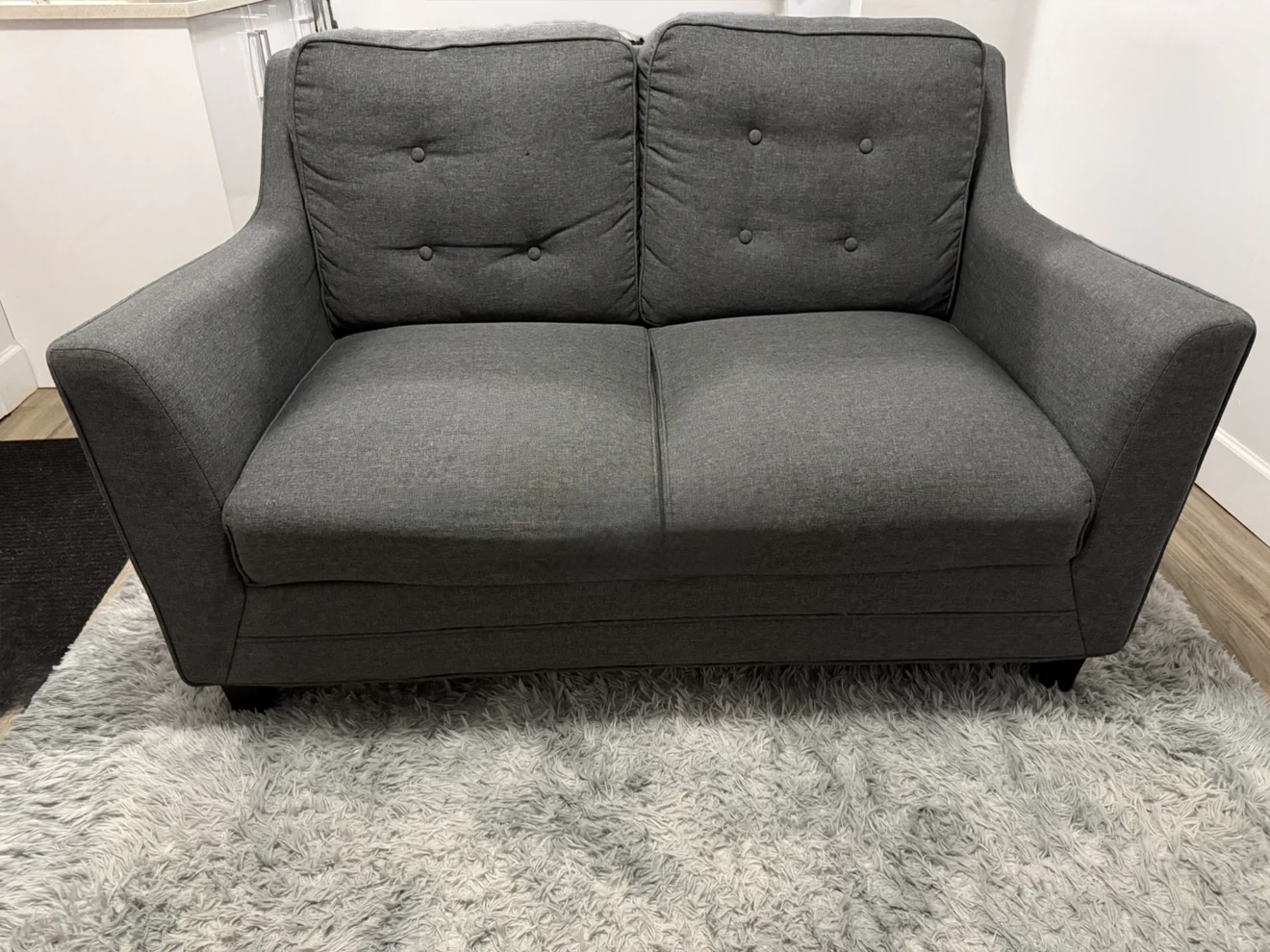 Dark Grey Two-Seater Sofa