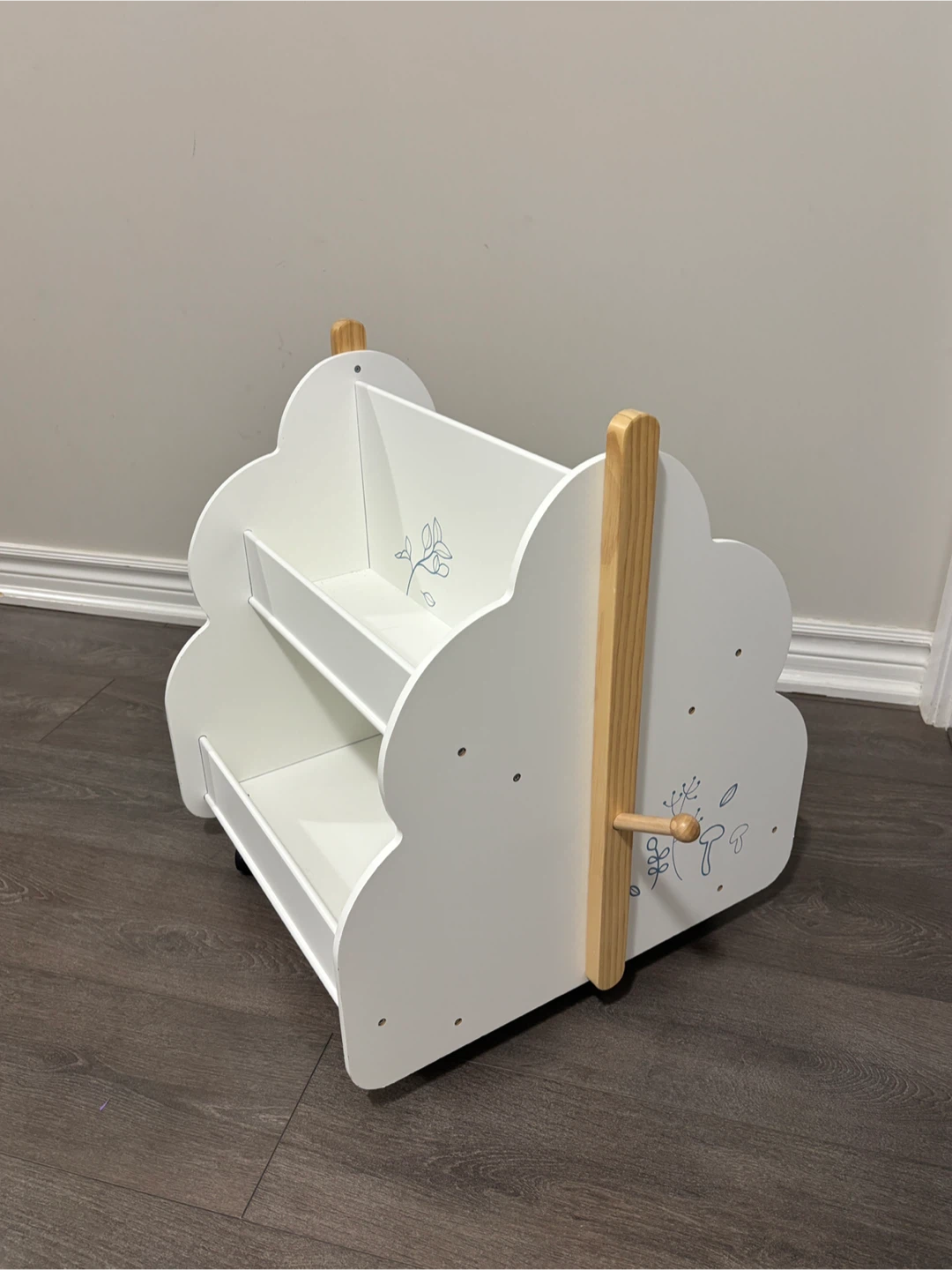 Kids' Mobile Wooden Book Cart - photo 2