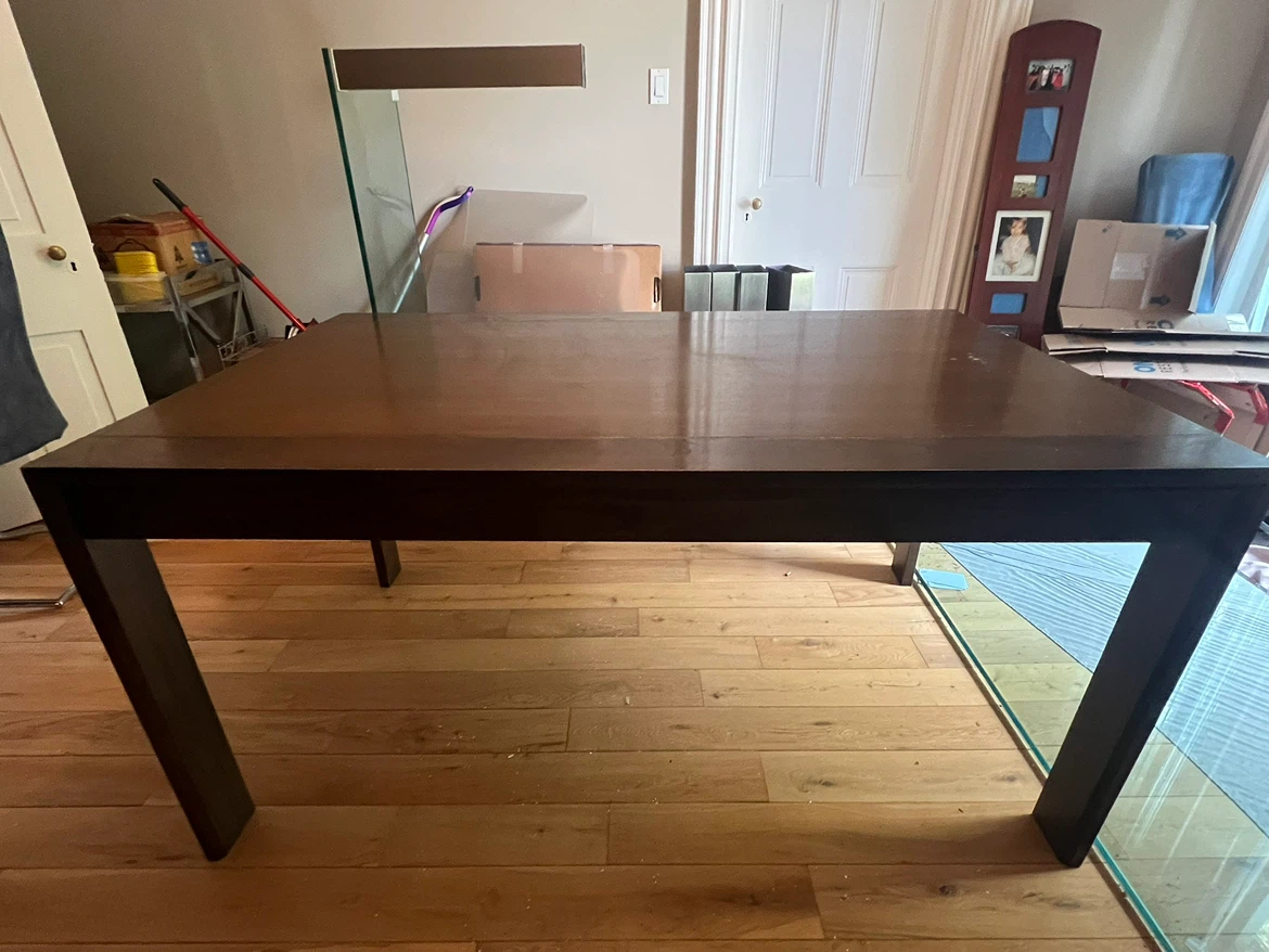 Dark Brown Wooden Dining Table - photo 3