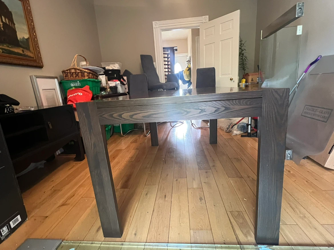 Dark Brown Wooden Dining Table - photo 5