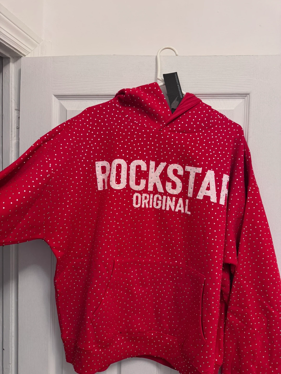 Rockstar Original Red Rhinestone Hoodie