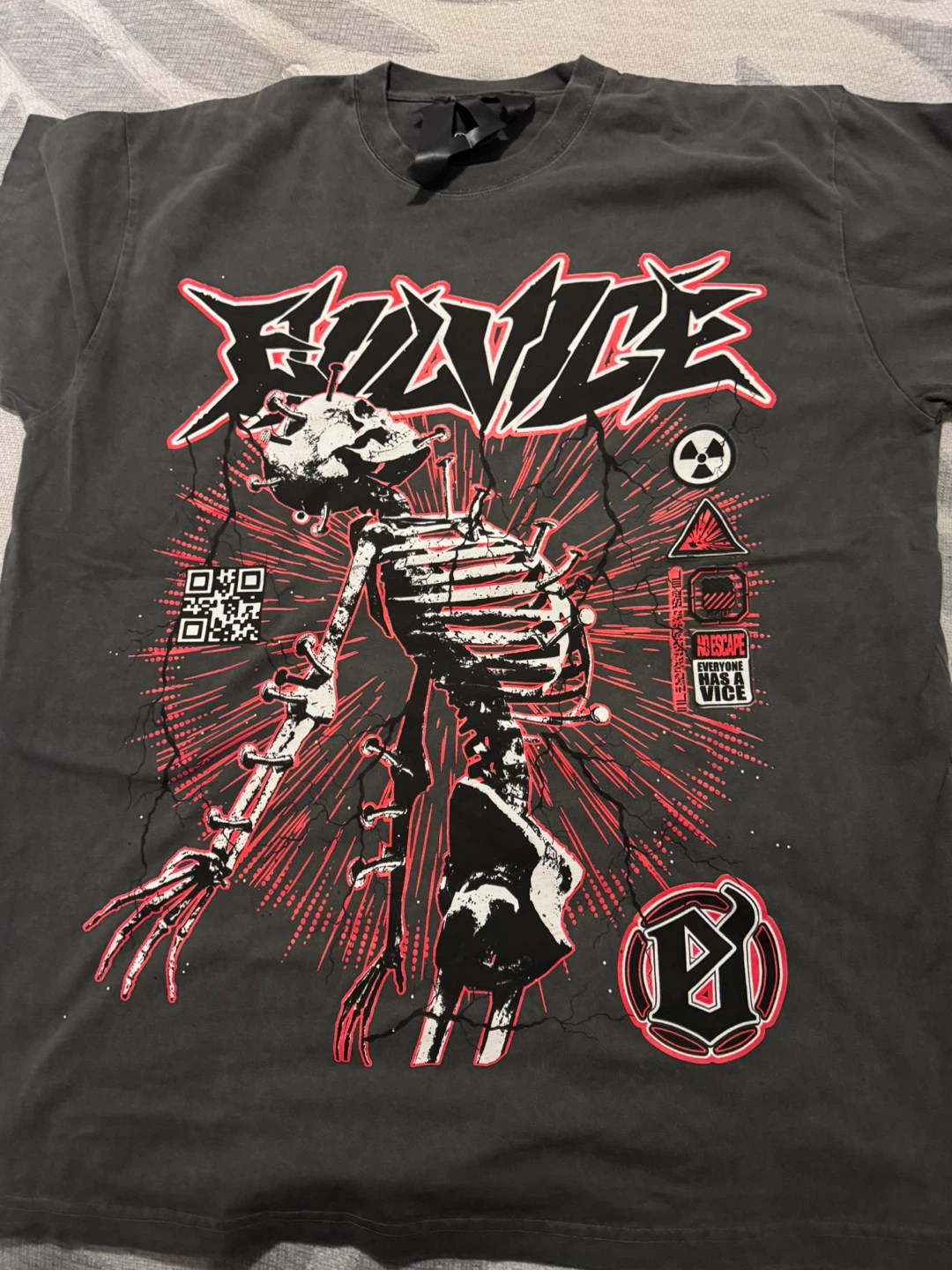 Evil Vice Skeleton Graphic T-Shirt
