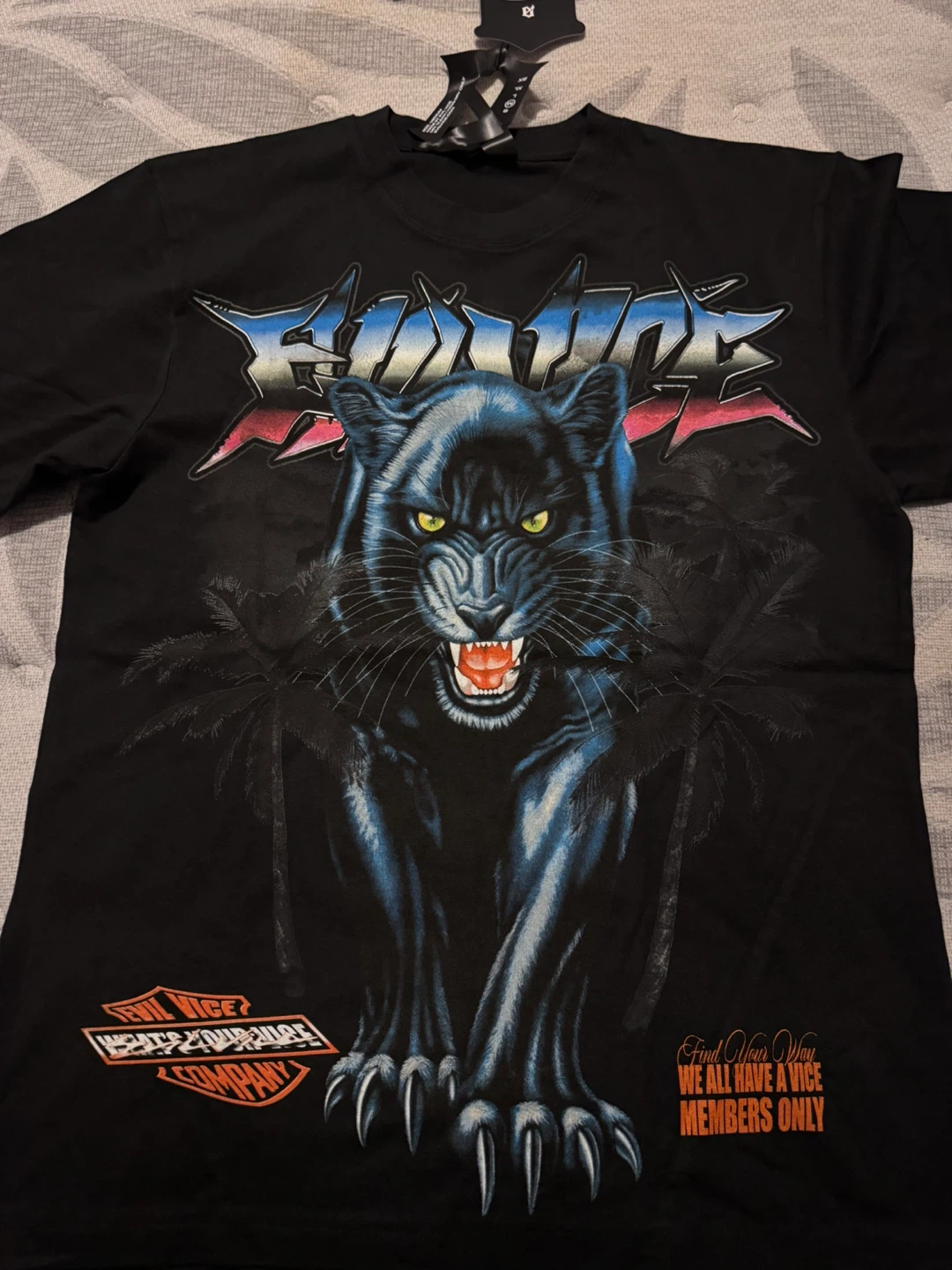 Evil Vice Black Graphic T-Shirt