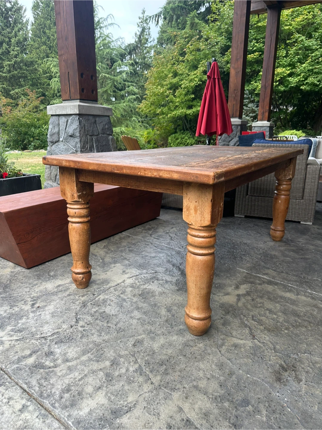 Rustic Solid Wood Dining Table - photo 3