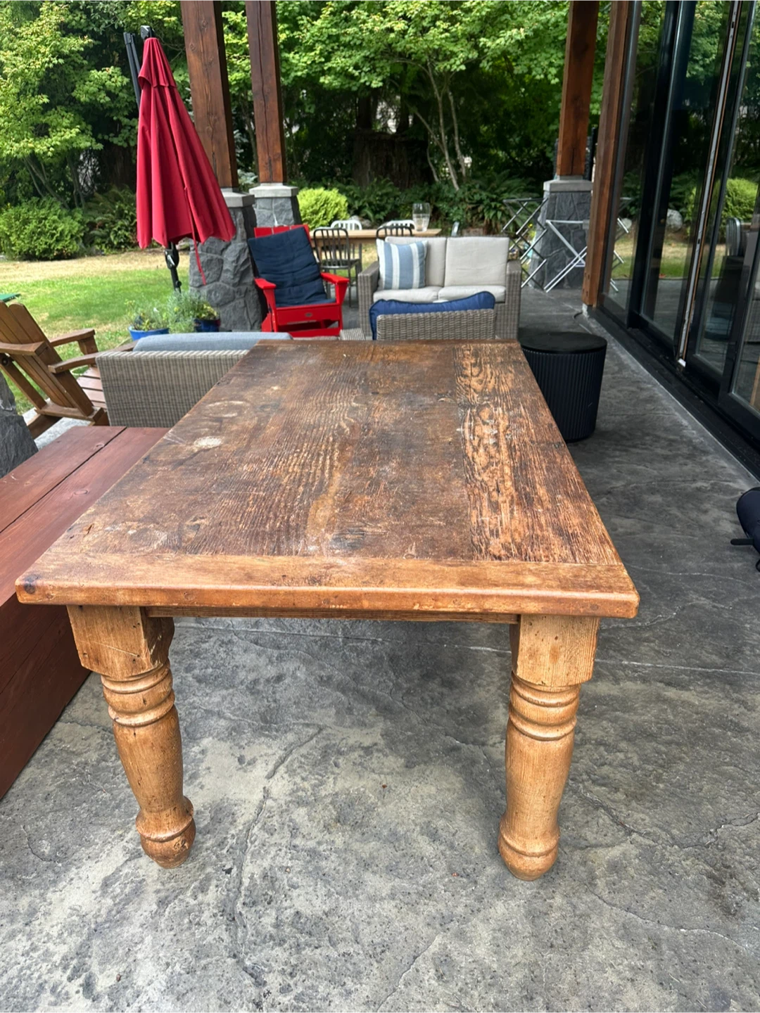 Rustic Solid Wood Dining Table - photo 5