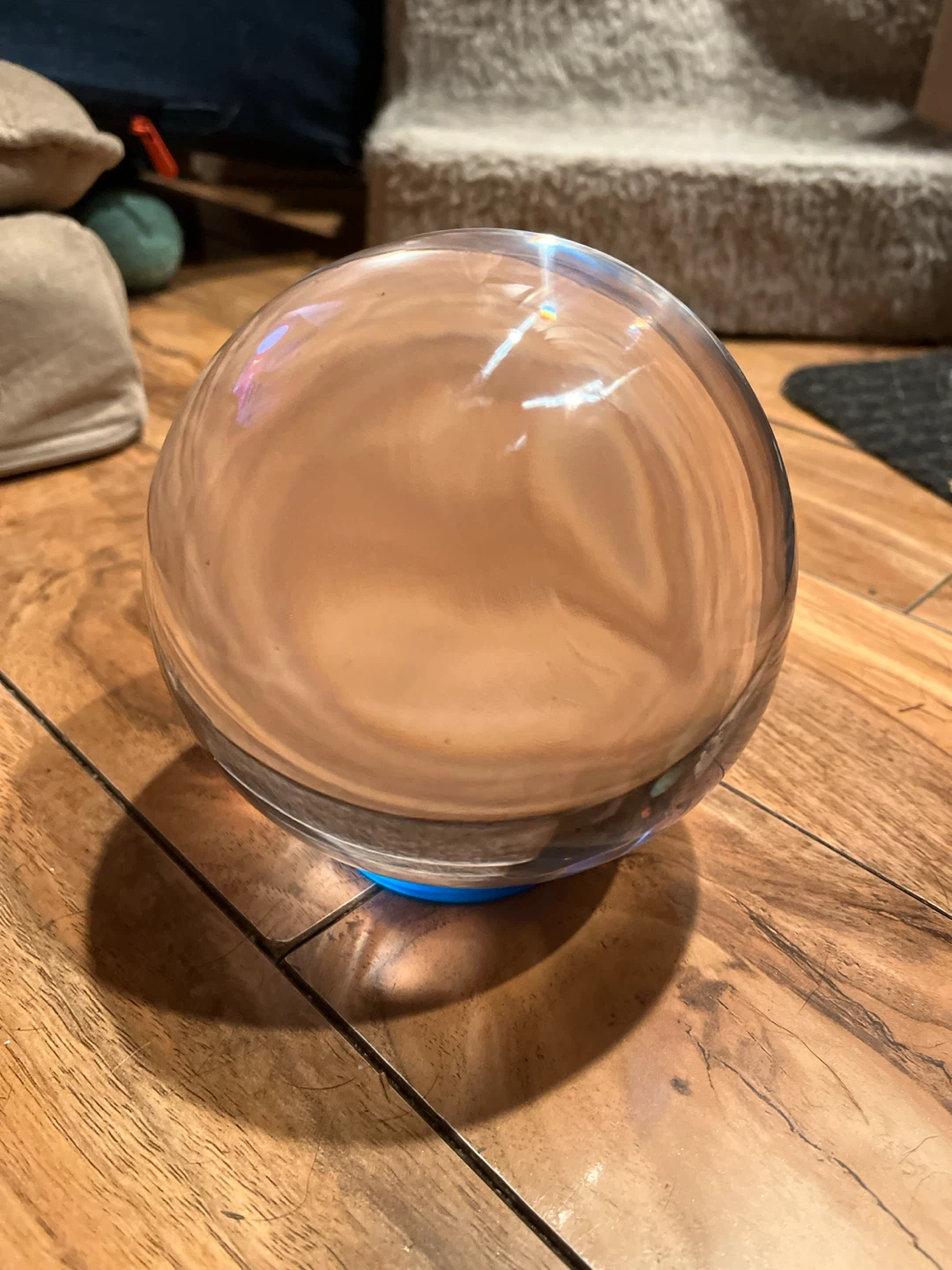 Clear glass crystal ball sphere