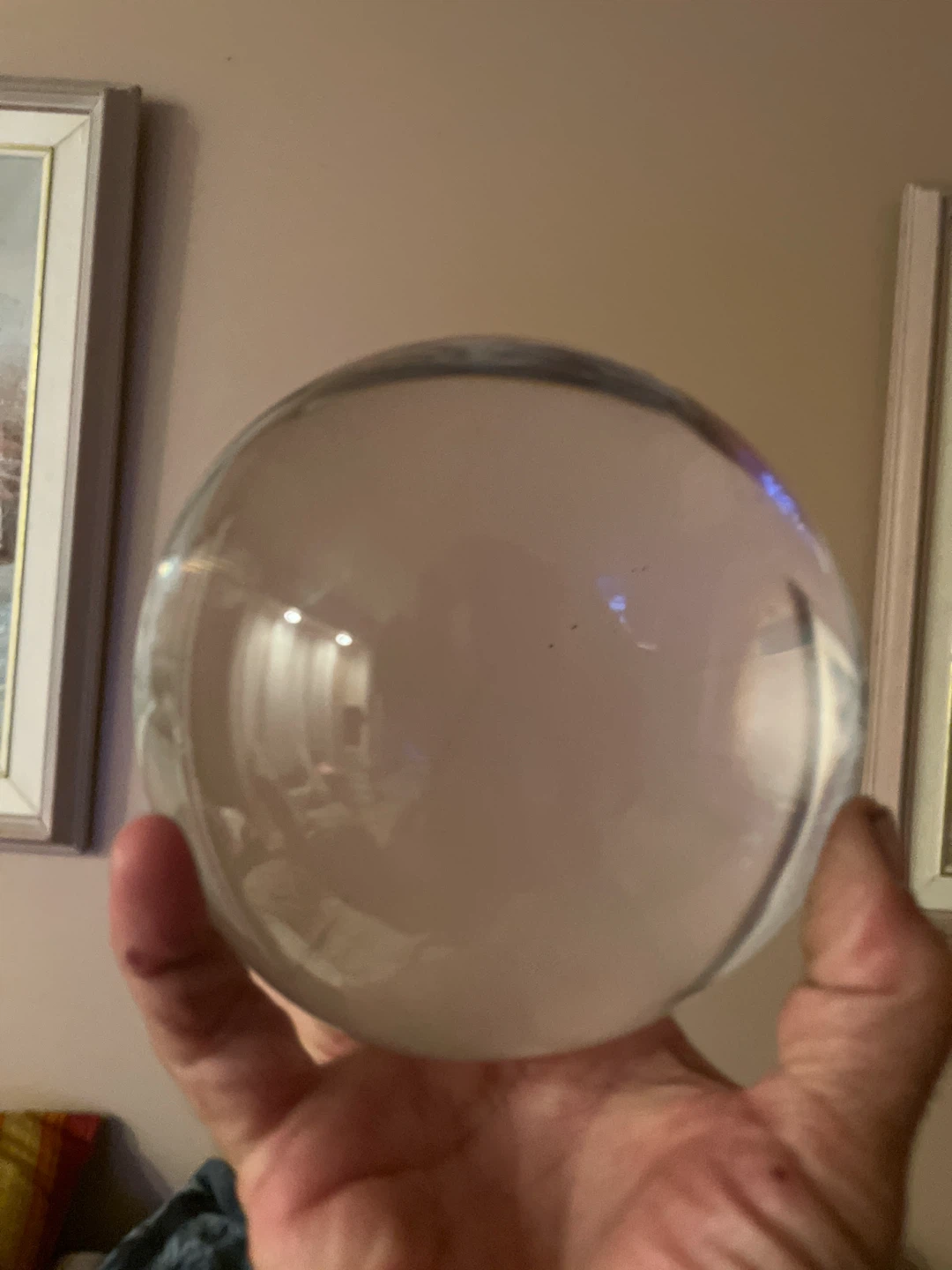 Clear glass crystal ball sphere - photo 3
