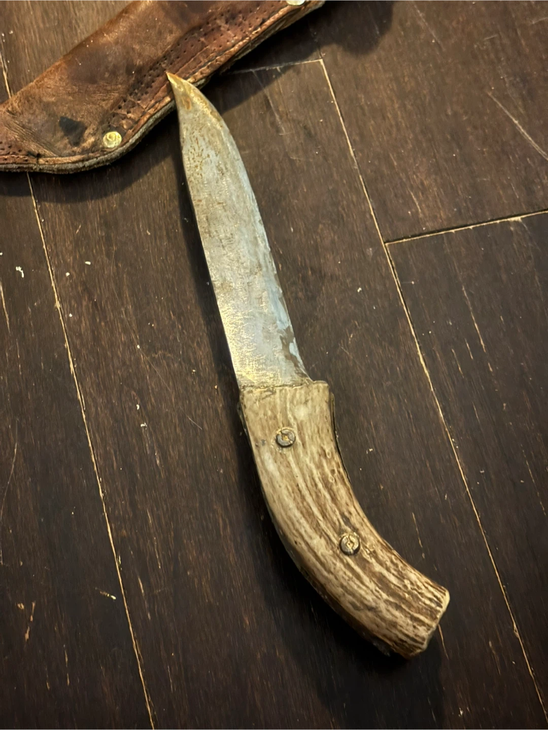 Hunting Knife with Antler Handle - photo 2