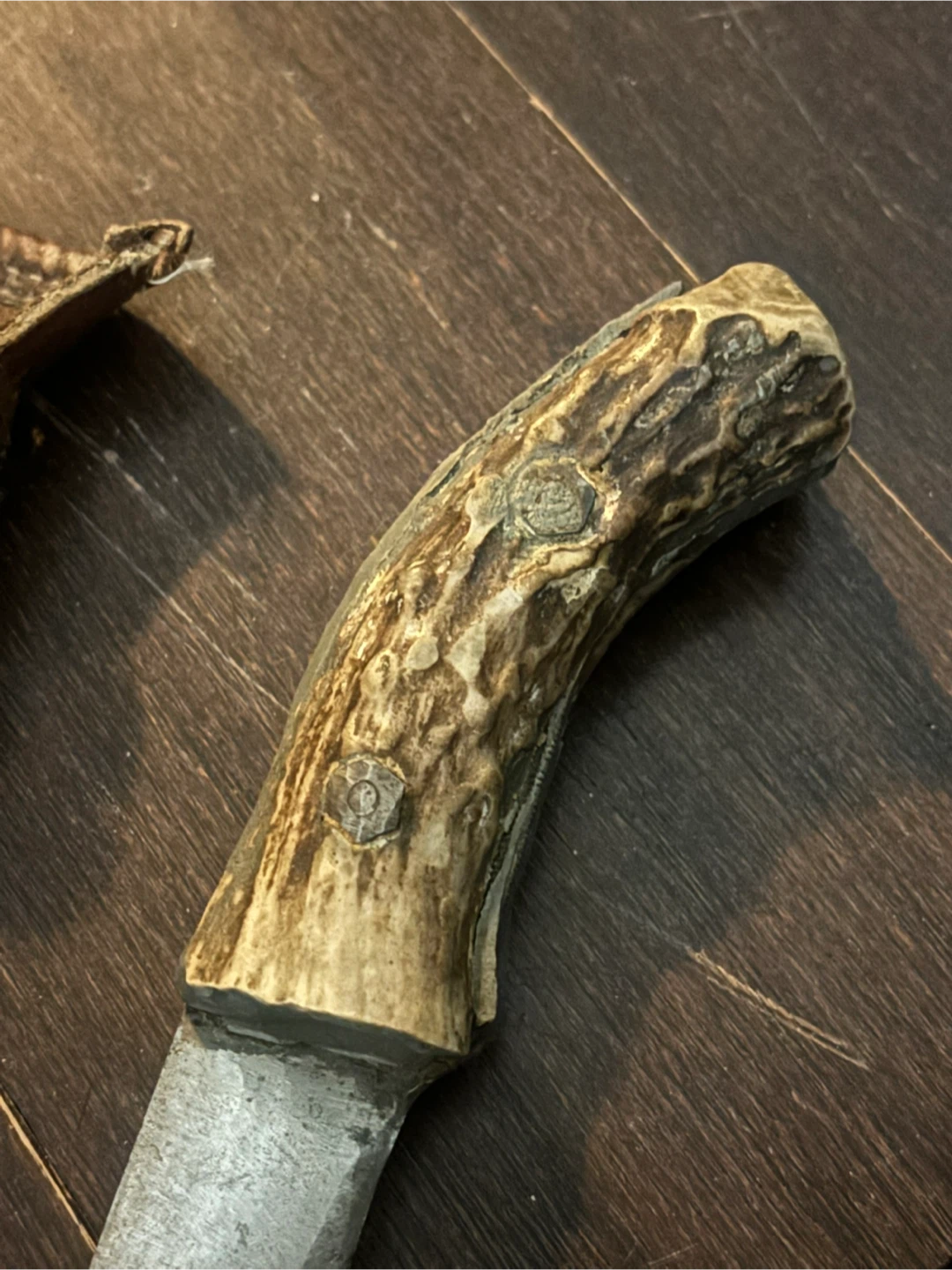 Hunting Knife with Antler Handle - photo 3
