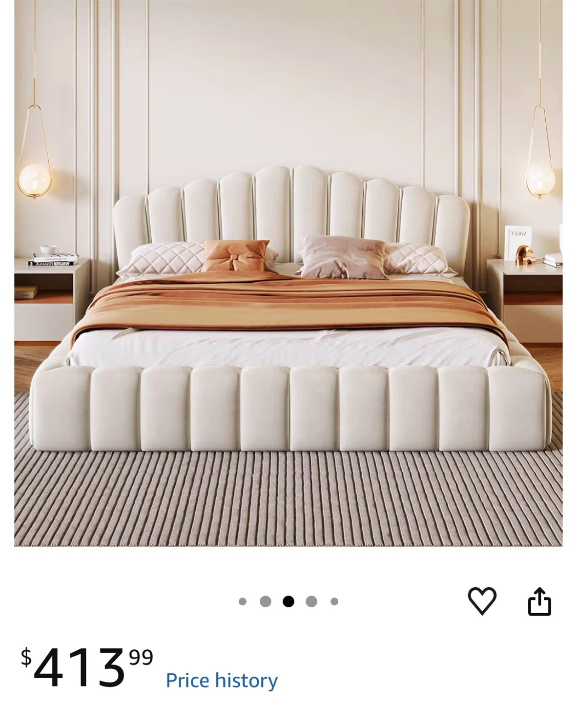 BrandNew BedFrame Queen Size | Creamy Color