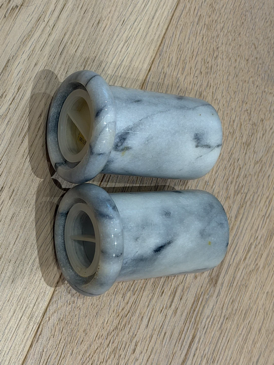 Set of Two Marble Salt and Pepper Shakers - photo 2
