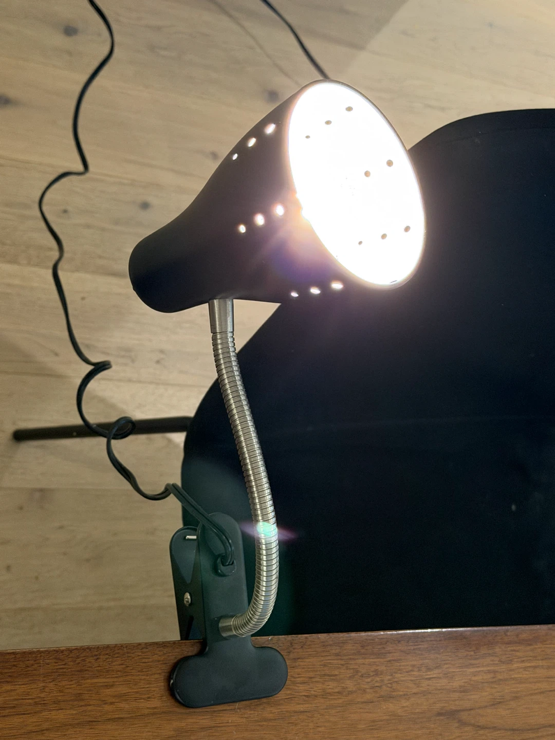 Black Clip-On Desk Lamp - photo 5