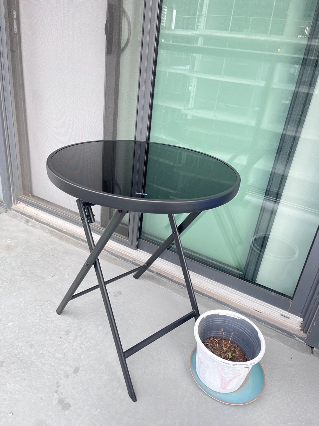 Small Glass Patio Table - photo 4