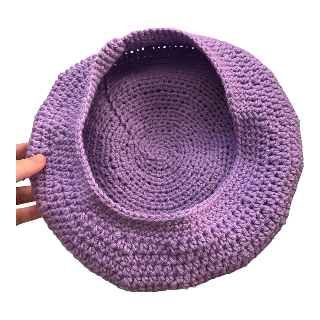 Purple Crochet Beret - photo 3