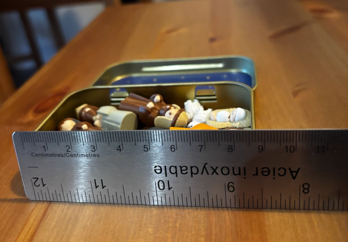 Miniature Nativity Set in Gold Tin - photo 5