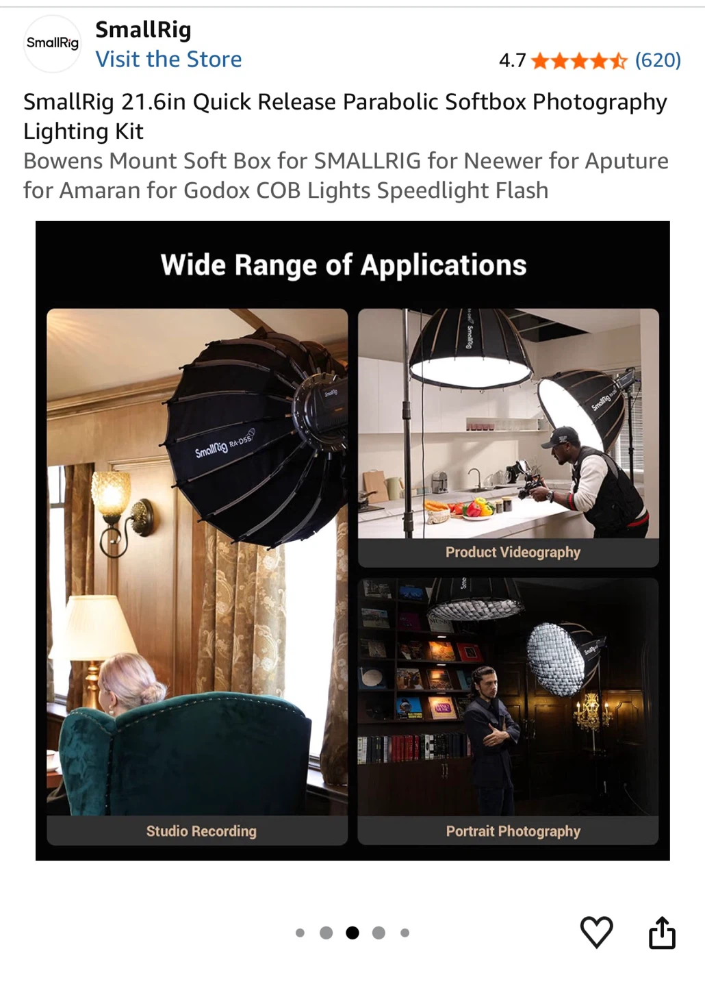 SmallRig RA-D55 21.6” Parabolic Softbox – NEVER USED - photo 2